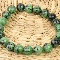 Ruby bracelet in zoisite smooth balls