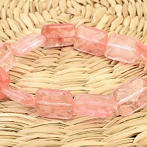 Cut pink quartz bracelet