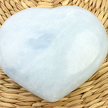 Hladké srdce kalcit modrý 310g