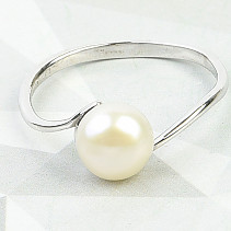 Říční perla stříbrný prsten Ag 925/1000