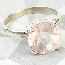 Broušený růženín prsten Ag 925/1000