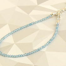 Topaz bracelet Ag 925/1000 faceted beads 2mm