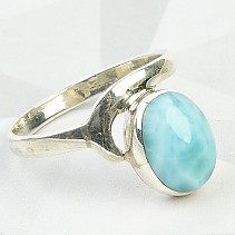 Oval larimar ring Ag 925/1000 silver