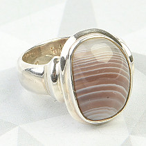 Achátový prsten stříbro Ag 925/1000 vel.53 7,2g