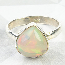 Precious opal ring Ethiopia Ag 925/1000 2,8g size 55