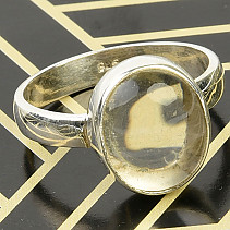Crystal smooth ring Ag 925/1000