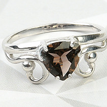 Záhněda broušený dámský prsten Ag 925/1000+Rh
