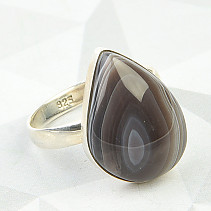 Agate ring Ag 925/1000 3,7g size 52