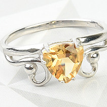 Dámský prsten s citrínem Ag 925/1000+Rh