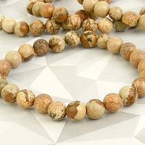 Picture jasper bracelet smooth beads