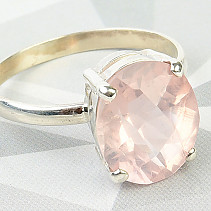 Prsten s broušeným růženínem vel.60 Ag 925/1000 3,1g