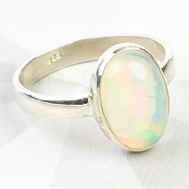 Precious opal ring Ethiopia Ag 925/1000 2,5g size 55