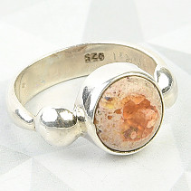 Kulatý prsten s opálem Ag 925/1000 4,7g vel.54