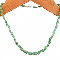 Smaragd náhrdelník oblázky Ag 925/1000 18,1g