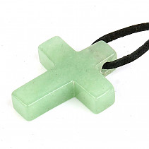 Aventurine cross pendant with cuticle