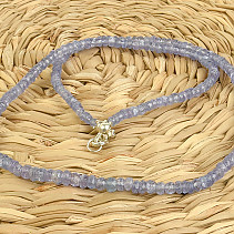Tanzanite necklace beads fine facet Ag 925/1000