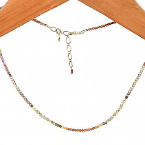Turmalín náhrdelník broušený vícebarevný Ag 925/1000