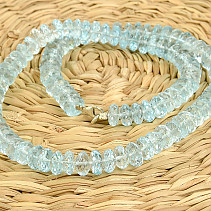 Topaz modrý broušený náhrdelník Ag 925/1000 53,5g