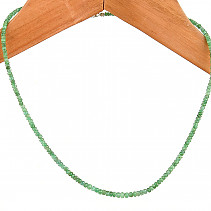 Smaragdový náhrdelník korálky facet Ag 925/1000 8,20g