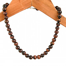 Bull's eye necklace smooth beads Ag 925/1000