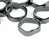 Hematite ring wavy 6mm