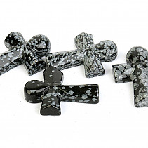 Cross made of flake obsidian stone