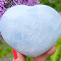 Srdce modré jako nebe z kalcitu 316 gramů