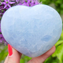 Sky blue calcite heart 295 grams