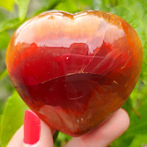 Srdce oranžovočervené karneol 185 gramů