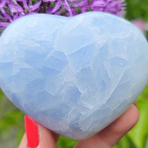 Světle modré kalcit srdce 219 gramů