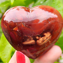 Carnelian heart dark 138 grams