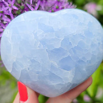 Sky blue calcite heart 305 grams