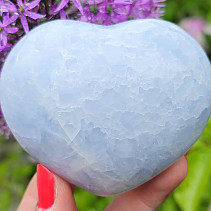 Sky blue heart calcite 285 grams