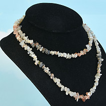 Necklace made of moonstone long