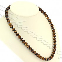 Necklace made of tiger eye beads regular