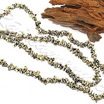 Dalmatian jasper necklace long irregular