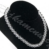 Necklace of crystal cut 10 mm