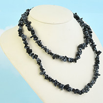 Necklace made of obsidian flake small stones