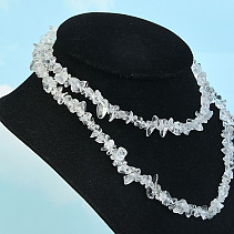 Necklace of crystal sundry shapes long