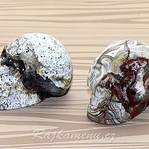 Skull made of ocean jasper stone