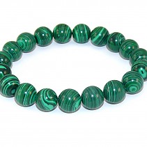 Bracelet malachite beads one centimeter imitation