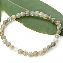 Bracelet labradorite polished beads 6 mm