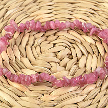 Rubellite tourmaline bracelet 17 cm Ag closure