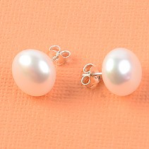 Pearl earrings larger Ag puzetka