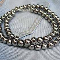 50 cm necklace hematite beads 8 mm