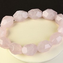 Bracelet smooth, polished rose quartz
