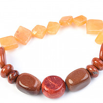 Bracelet of red-orange rocks