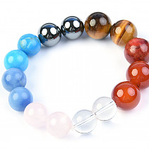 Bracelet with stones and beads 12 mm 14 mm