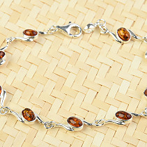 Bracelet 18cm with amber Ag 925/1000 5,7g