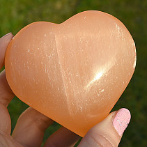 Srdce selenit oranžový 7 - 8cm